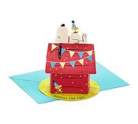 Hallmark Paper Wonder Carte d'anniversaire pop-up de Peanuts, niche de Snoopy (français non garanti)