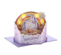 Hallmark Paper Wonder Carte d'anniversaire pop-up musicale Motif licornes et arcs-en-ciel