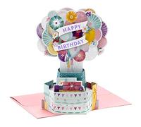 Hallmark Paper Wonder Carte d'anniversaire pop-up pour femme (ballons à fleurs)