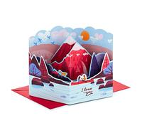 Hallmark Paper Wonder Carte de Saint-Valentin pop-up pour mari, épouse, petit ami, petite amie (Lac de montagne)