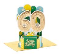 Hallmark Paper Wonder Collection Carte pop-up 3D pour 60e anniversaire