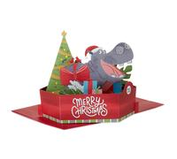 Hallmark Paper Wonder Musical 3D Pop-Up Christmas Carte avec Light (Happy Hippo Under the Tree)