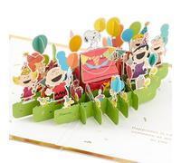 Hallmark Peanuts Comics Carte pop-up 3D et amis Motif SNOOPY & Friends Doré