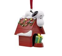 Hallmark Peanuts Décoration de Noël Snoopy on Holiday Doghouse