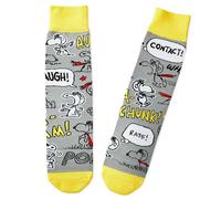 Hallmark Peanuts Snoopy Chaussettes Cadeaux cacahuètes Cadeaux Chaussettes Fantaisie Gris/Jaune