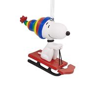 Hallmark Peanuts Snoopy sur traîneau, décoration Snoopy à Suspendre, Cadeaux pour Noël, Peanuts Comics