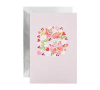 Hallmark Petite carte de fête des mères pour maman, carte de fête des mères, motif floral et papillon, rose, rouge, vert