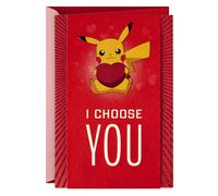 Hallmark Pokmon Carte de Saint-Valentin (Pikachu I Choose You) Carte d'anniversaire Carte d'amour