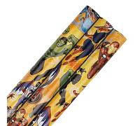 Hallmark Rouleau de papier cadeau 3 en 1 Marvel Avengers - 2 m chacun - Pour anniversaire, Noël, jaune