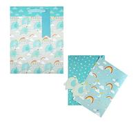 Hallmark Sac cadeau pour bébé garçon et emballage cadeau - 1 grand sac cadeau et 2 feuilles de papier en 1 design mignon