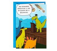 Hallmark Shoebox Carte de remise de diplôme humoristique Motif dinosaure