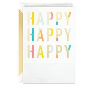 Hallmark Signature Carte d'anniversaire (Happy Happy Happy) (5RZH1231)