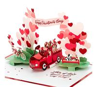 Hallmark Signature Paper Wonder Carte de Saint-Valentin pop-up Motif camion rouge vintage