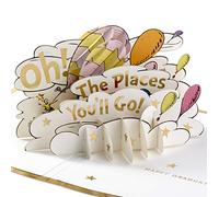 Hallmark Signature Paper Wonder Dr. Seuss Carte de remise de diplôme pop-up (Oh, The Places You'll Go!)