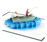 Hallmark Signature Paper Wonder Fishing Carte pop-up pour anniversaire, fête des pères, Just Because