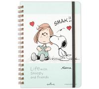Hallmark Snoopy 830892 Cahier à anneaux, format B6, règle horizontale, vert