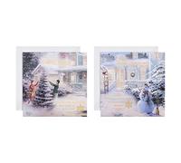 Hallmark Thomas Kinkade Lot de 16 cartes de Noël caritatives Motif traditionnel Thomas Kinkade