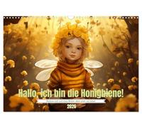 Hallo! Ich bin die Honigbiene (Wandkalender 2026 DIN A3 quer), CALVENDO Monatskalender: Kids, die die Bienenwelt mit Fantasie erobern