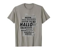 Hallo Moin Tach Servus Salutations Allemagne Dialecte T-Shirt
