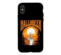 Hallobeer Squelette drôle Halloween Lune Boire de la bière Coque pour iPhone X/XS