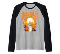 Hallobeer Squelette drôle Halloween Lune Boire de la bière Manche Raglan