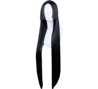 Hallojojo Boa Hancock Cosplay Perruques Femme 100CM Noir Long Cheveux Raides Perruques Déguisement Halloween Carnaval Fête Mascarade Pirate Empress Boa Hancock Costume Accessoires Anime Wig