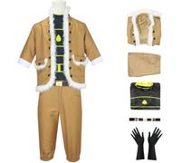 Hallojojo Déguisement Hawks Homme Cosplay Anime My Hero Academy Saison 4 Hawks Uniforme Manteau Top Pantalon Ceinture Gants Set pour Fancy Dress Up Halloween Carnaval Party Masquerade Costume