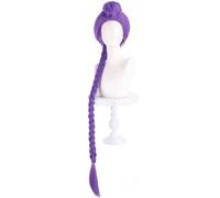 Hallojojo Rumi Cosplay Perruques Femme 130CM Violet Foncé Long Amovible Queue de Cheval Perruques Déguisement K-POP Chasseur de Démons Girlgroup Rumi Halloween Carnaval Fête Mascarade Accessoires Wig