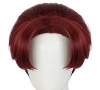 Hallojojo Victor Cosplay Perruques Homme Rouge Courte Perruques Déguisement Halloween Carnaval Fête Mascarade Zombie High School 4 Victor Costume Accessoires Wig