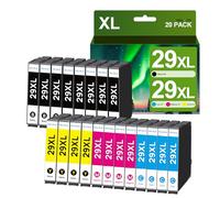 HALLOLUX 29XL Cartouches d'encre Compatible pour Epson 29 29 XL pour XP-255 XP-445 XP-235 XP-345 XP-335 XP-342 XP-435 XP-452 XP-245 XP-355 XP-352 XP-257 (8 Noir, 4 Cyan, 4 Magenta, 4 Jaune)