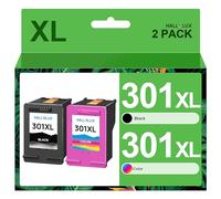 HALLOLUX 301XL Cartouches d'encre Remplacement pour HP 301 301XL 301 XL Noir et Couleur pour HP Envy 4500 4502 5530 DeskJet 1000 1050 1510 2050 OfficeJet 2620 2622 4630 4632