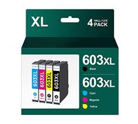 HALLOLUX Cartouches d'encre Compatible pour Epson 603 XL 603XL pour Expression Home XP-2100 XP-2105 XP-3100 XP-3105 XP-3155 XP-4100 XP-4105Workforce WF-2850 DWF WF-2830 DWF WF-2810 DWF (4-Pack)