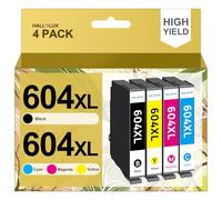 HALLOLUX 604XL Cartouches d'encre Compatible pour Epson 604 XL 604XL pour Epson Expression Home XP-2200 XP-2205 XP-3200 XP-3205 XP-4200 XP-4205 Workforce WF-2910 WF-2930 WF-2950 (4 Pack)