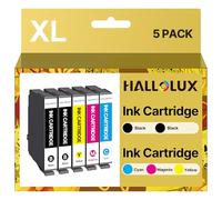 HALLOLUX 604XL Cartouches d'encre pour XP-2200 XP-2205 XP-3200 XP-4200 | pour XP-3205 XP-4205 pour Workforce WF-2910 WF-2930 WF-2935 WF-2950 WF-2910DWF WF-2930DWF 2935DWF WF-2950DWF(5 Pack)
