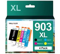 HALLOLUX 4 Cartouche 903 XL Remplacement Compatible pour HP 903 903XL Cartouches d'encre pour HP Officejet 6950 6960 Officejet Pro 6960 6970 (Noir Cyan Magenta Jaune, 4-Pack)