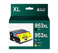 HALLOLUX 953 Cartouches d'encre Remplacement Compatible pour HP 953 953XL 953 XL pour Officejet Pro 7740 8710 8715 8718 8719 8720 8725 8730 8740 8218 7720 7730 (Noir Cyan Magenta Jaune, 4-Pack)