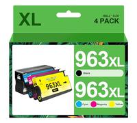 HALLOLUX 963XL Cartouches d'encre Remplacement pour 963 XL pour OfficeJet Pro 9010 9012 9020 9014 9015 9016 9018 9019 9022 9025 (4-Pack)