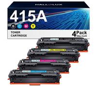 HALLOLUX Cartouche de Toner 415A pour Toner HP 415A 415X pour Color Laserjet Pro MFP M479 M479fdw MJ479fdn M454dn M454dw W2030A W2030X W2031A W2032A W2033A (1 Noir 1 Cyan 1 Magenta 1 Jaune)