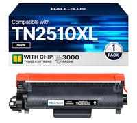HALLOLUX Cartouche de Toner TN-2510XL TN2510XL Compatible pour Brother TN2510 TN 2510 TN-2510XL TN 2510XL pour Brother MFC-L2860DW DCP-L2627DWE MFC-L2800DW HL-L2400DWE MFC-L2827DW HL-L2445DW (1 Noir)