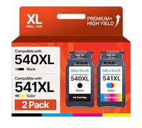 HALLOLUX Cartouche Encre 540 et 541 XL Compatible pour Cartouche Canon 540 541541XL Compatibles pour PIXMA TS5150 TS5150 TS5100 MG3650s MG3650 MG3600 MG3550 MX395 MX475 MX535 541XL Couleur 540XL Noire