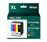 HALLOLUX Cartouches Compatibles pour Epson Expression Home XP-2100 XP-2105 XP-4105 XP-3100 XP-4105 XP-4100 XP-3105 XP-4150 Workforce WF-2830 WF-2835 WF-2810(4 Pack)
