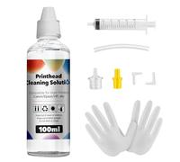 HALLOLUX de Nettoyage des têtes d'impression imprimante, Nettoyage de tête d'imprimante Compatible avec Kit Nettoyage imprimante pour Epson HP Canon Samsung et Kodak 100ml Kit Nettoyeur Buse