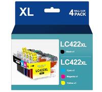 HALLOLUX LC422 LC422XL Cartouche d'encre Compatible pour Brother LC422 LC422XL LC-422 LC-422VAL pour Brother MFC-J6940DW MFC-J5740DW MFC-J5340DW MFC-J5345DW MFC-J6540DW (4 Pack)