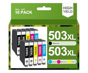 HALLOLUX Lot de 10 Cartouches d'encre 503XL 503 XL compatibles avec Epson 503 XL Multipack 503 et Epson XP 5200 pour Cartouches WF 2960 XP-5200 WF-2960 XP 5205 WF 2965