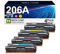 HALLOLUX Lot de 4 cartouches de toner pour 206A (BCMY, lot de 4)