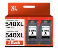 HALLOLUX PG-540 XL CL-541 XL Remplacement pour Canon 540 et 541 XL Encre pour Canon 540 541 540XL Compatibles pour PIXMA MG3650 MG3550 MG4250 MG3650S MG3600 MX475 MG2150 MG3150 (Noir, 2pack)