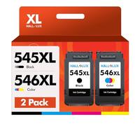 HALLOLUX PG-545XL CL-546XL Replacement pour Canon 545 546 546 XL Cartouches d'encre Multipack pour Pixma MX495 TS3150 TS3150 TS3151 MG2550S MG3050 TR4550 MG2950 TR4551 MG2450 MG2500 (1 Noir 1 Couleur)