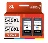 HALLOLUX PG-545XL CL-546XL Replacement pour Canon 545 546 546 XL Cartouches d'encre Multipack pour Pixma MX495 TS3150 TS3150 TS3151 MG2550S MG3050 TR4550 MG2950 TR4551 MG2450 MG2500 (1 Noir 1 Couleur)