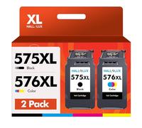 HALLOLUX PG-575XL CL-576XL Multipack Cartouche Remplacement pour Canon 575 XL 576 XL pour Canon PIXMA TS3550i TS3551i TR4750i TR4751i (Noir, Couleur)