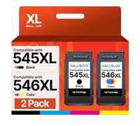 HALLOLUX PG-545XL CL-546XL Replacement pour Canon 545 546 546 XL Cartouches d'encre Multipack pour Pixma MX495 TS3150 TS3150 TS3151 MG2550S MG3050 TR4550 MG2950 TR4551 MG2450 MG2500 (1 Noir 1 Couleur)